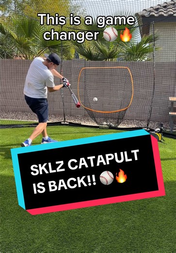 Batting sessions anytime anywhere with the SKLZ Catapult ⚾️🔥 #baseballtiktoks #baseballmoms #baseballlife #trainingtips #tiktokmademebuyit
