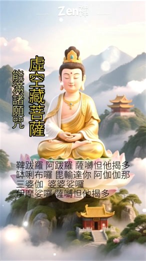 虛空藏菩薩陀羅尼｜能滿諸願咒 #佛教歌曲 #菩薩 #healingmantra #BuddhaMantra