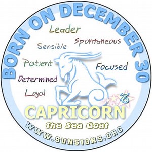 December 30 Zodiac Horoscope Birthday Personality