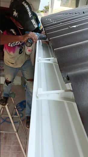 How to install vinyl gutters #howto #ช่าง #How to install vinyl gutters