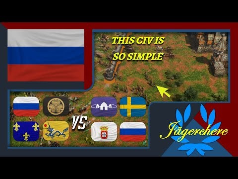 Is This The Easiest Civilization Right Now?! | 3v3 Treaty with Russian | AOE III: DE