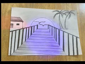 Easy natural scenery drawing for beginners | how to draw scenery with pencil sketch