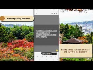 Samsung Galaxy S23 Ultra : How to extract text from an image and copy it to the clipboard