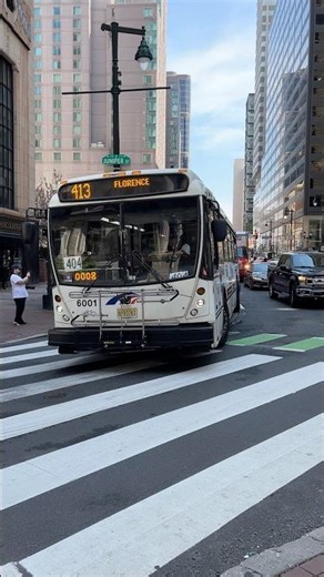 NJT 2012 NABI 416.15 with the sign stuck on route 413