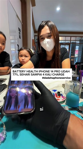 Battery Health iPhone 14 Pro 77%,sehari sampe 4x cas😭 #iphone #service #apple #asterosofficial #ugreenbyasteros