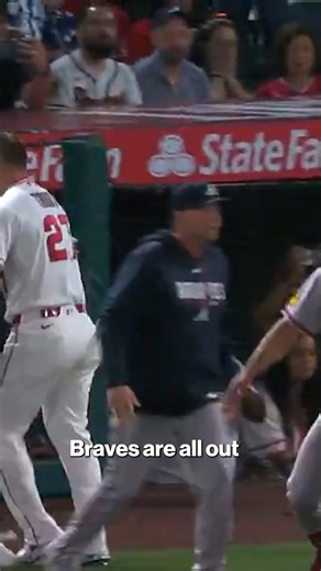 Braves and Angels throw punches in wild brawl