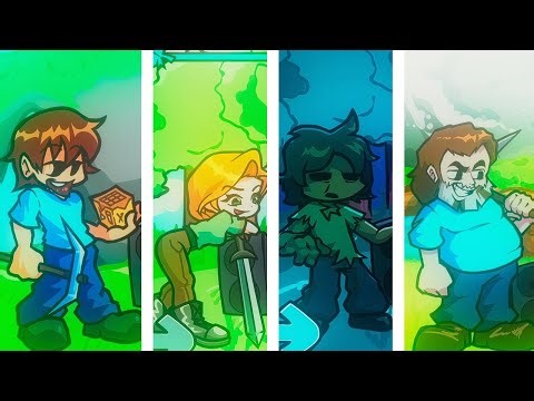 Friday Night Funkin': Project Crafted V1 Full Gameplay | Vs Steve & Alex (FNF Mod\\Hard\\Minecraft)