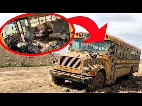 Deep Clean of Abandoned SCHOOL BUS | Removing 50 Years of Dirt from a Forgotten SCHOOL BUS