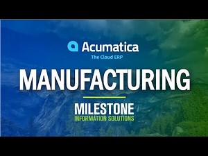 Acumatica Manufacturing Edition: Example of Production BOM Routing