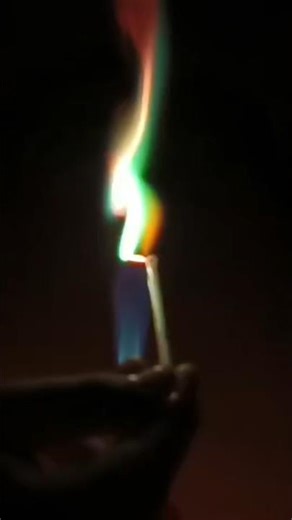 Flame Test Experiment with Copper(Cu) compund| Blue-green flame 🔥 | #experiment #school #flametest