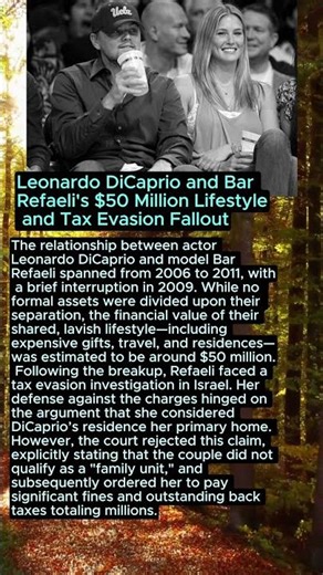 Leonardo DiCaprio and Bar Refaeli's $50 Million Lifestyle and Tax Evasion Fallout