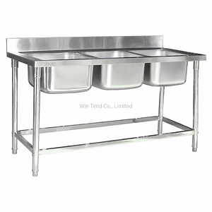 [Hot Item] Commercial Stainless Steel Economic Type Kitchen Triple Sink