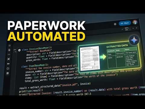 AI that Does Your Paperwork! Extract Invoice & Form Data with Gemini & Python