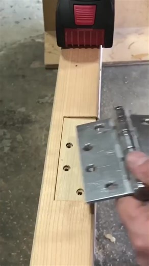 Installing door hinges 🚪 #woodworking #build #howto #diy #maker
