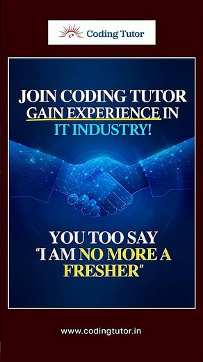Join Coding Tutor Gain Experience in IT Industry