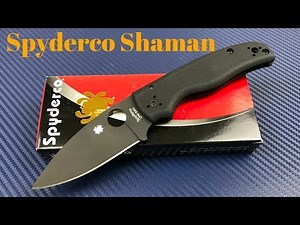 Spyderco Shaman C229GPBK Compression Lock Knife Black G-10 A great idea but not quite there !