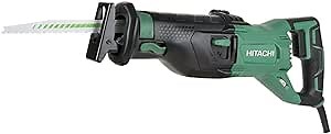 Hitachi CR13VST 11-Amp Corded Reciprocating Saw, 2,800 Strokes Per Minute, Rafter Hook, Variable Speed with Dial, Orbital Function, Tool-less Blade Change, LED Light, 5 Year Warranty