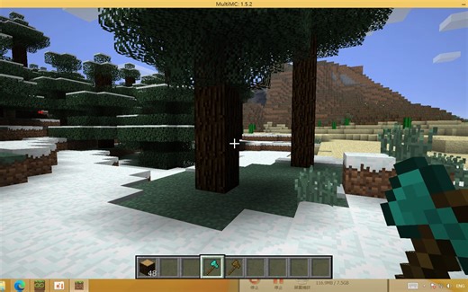 mc最早的一键砍树模组 timber!模组演示