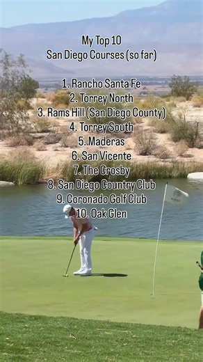 My Top 10 San Diego Courses (So Far)