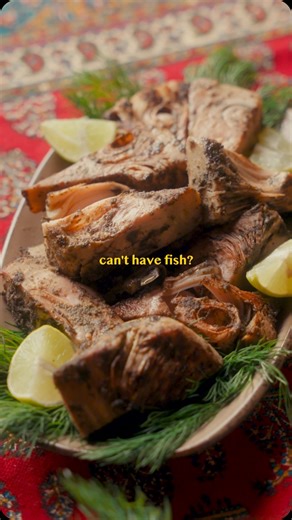 🌿 PERSIAN VEGAN FISH // MAHI 🌿 Drop a ❤️ in the comments if you’d like the recipe! #nowruz #mahi #plantbased #recipes | The Iranian Vegan