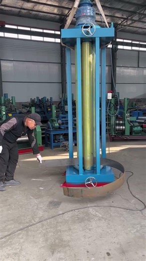 Can you believe a plate rolling machine can be operated like this