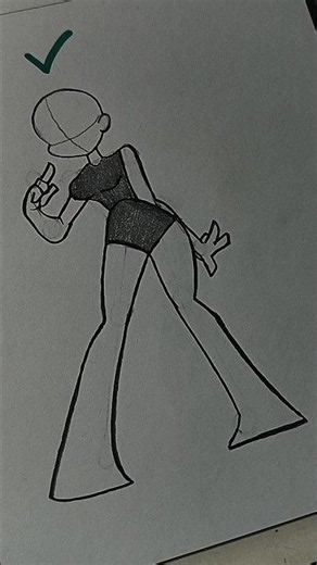 How to draw Female body pose tutorial #howtodraw #art #stickman #drawing #tutorial