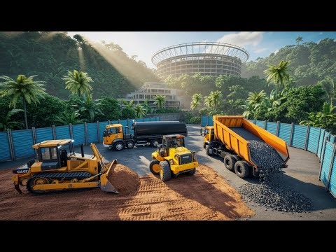 “Construction Simulator 4 | Jungle Mansion Build + Basketball Stadium Upgrade 🚧🔥 Part 3”
