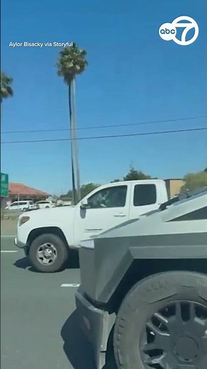 Video shows driver possibly asleep behind wheel of Tesla Cybertruck in Marin Co.