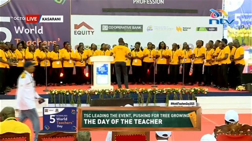 Masaku teachers choir delivers a powerful performance during #WorldTeachersDay2025 celebration at Kasarani. TSC KENYA | NTV Kenya