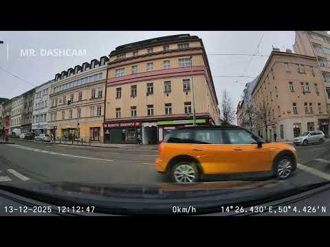 Prague Streets in December 2025 – Dashcam Drive