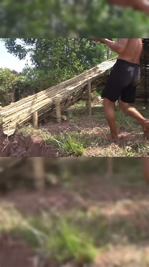 Building a Crocodile House with Living Space Pools Using Primitive Tools
