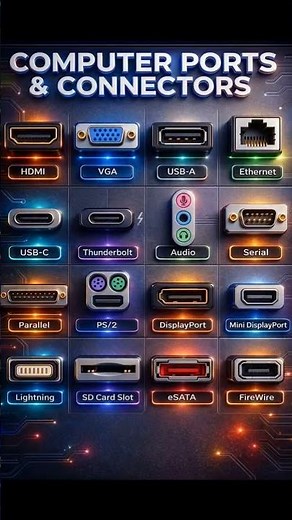 Computer Ports & Connectors Explained in 60 Seconds!Ever wondered what