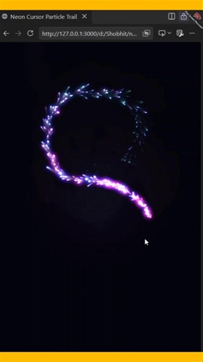 I Built a Neon Cursor Trail From Scratch 🛠️✨ #programming #shorts