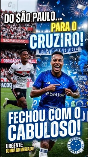 Cruzeiro sonda São Paulo Futebol Clube por Wendell e agita mercado da bola