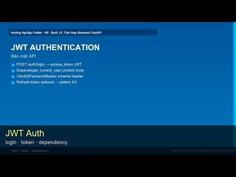 Buổi 12 Level 3 (Flutter Chuyên sâu): Tích Hợp Backend API FastAPI với Flutter