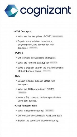 cognizant genc interview questions - cluster 2 python