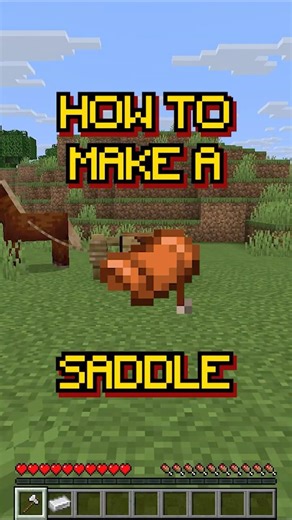 #shorts Minecraft: How to make a Saddle