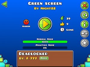 Geometry Dash-Green Screen (Level Online Complete)№59