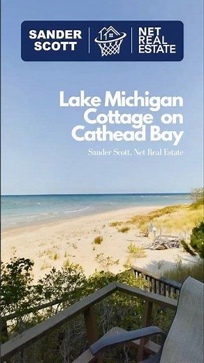 Lake Michigan Cottage on Cathead Bay in Northport #netrealestate #leelanau #puremichigan