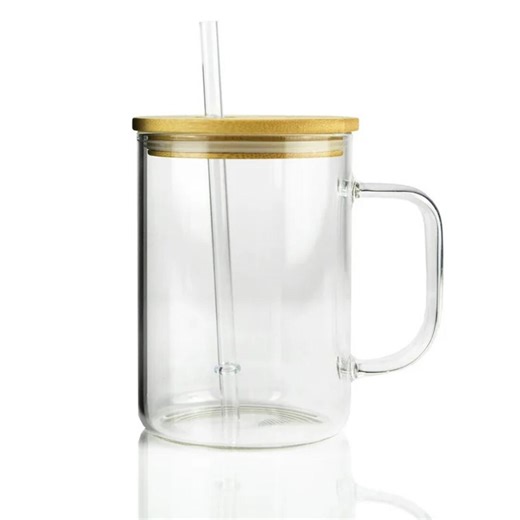 17oz Glass Coffee Mug Clear / Blank - Etsy