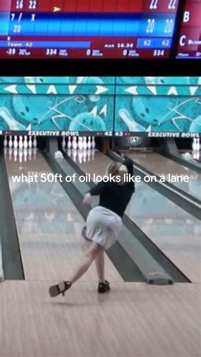 what oil does to a bowling lane 😬