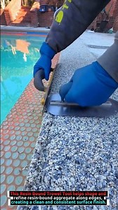 Resin Bound Trowel Tool for Clean, Precise Aggregate Edges and Smooth Finishing