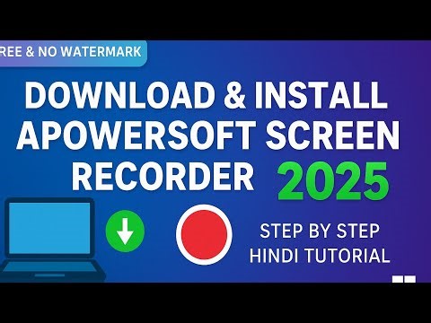 How to Download & Install Apowersoft Screen Recorder 2025 💻 | Easy Install Step by Step (Hindi) 🇮🇳 