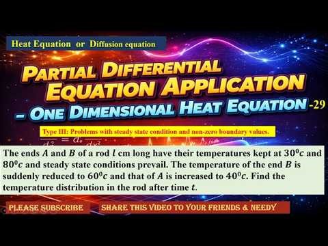 Partial differential equation Applications 29 , #problemwithsolution , please subscribe & share🙏