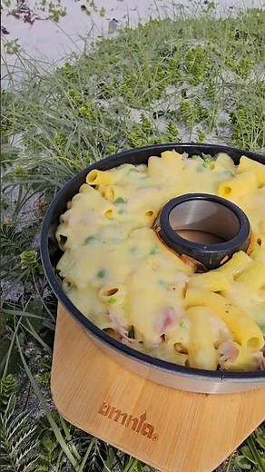 Schinken-Nudel-Auflauf mit Erbsen | camper_culinaric | Kochen im Wohnmobil | Omnia #shorts