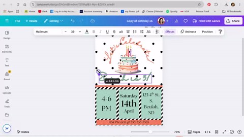 Space Themed Birthday Invite, Astronaut, Rocket, Birthday Party Invitation, Canva Editable Template - Etsy