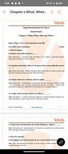 2:09Chapter 1 What, Wher...Important Questions for Class 6S... | Filo