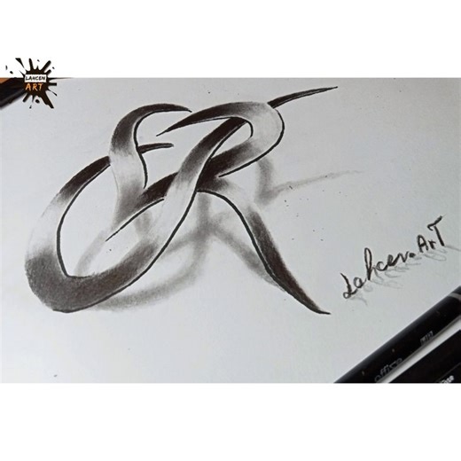 How to draw letter R in 3D Drawing Tutorial