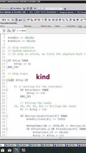 BeverageMixing & Dosing Line in TIA Portal | Full Cascade Sequence Working (5 Tanks + Recipes + SCL)