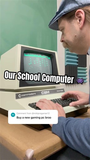 Our school computer isn’t THAT old…is it? It’s a newer model Commodore PET 4032 from the 80s